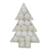 Holiday Living Christmas Balls - Snow Angel - White - 34/Pack