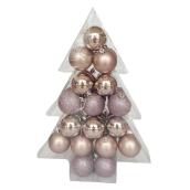 Holiday Living Christmas Balls - Snow Angel - Violet - 34/Pack