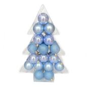 Holiday Living Christmas Balls - Chill Factor - Cashmere Blue - 34/Pack