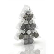 Holiday Living Christmas Balls - Friendly Forest - Dark Silver - 34/Pack