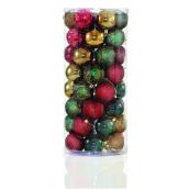 Holiday Living 50-Pack Red Green Gold Plastic Christmas Tree Ball Ornaments