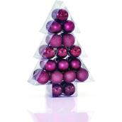 Boules de Noël Holiday Living en plastique, pourpre, paquet de 34