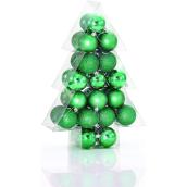 Ensemble de boules de Noël Holiday Living en plastique, vert, paquet de 34
