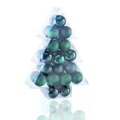 Holiday Living 34-Pack Dark Green Plastic Ball Ornament Set