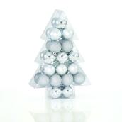 Holiday Living 34-Pack Silver Plastic Ball Ornament Set