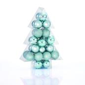 Ensemble de boules de Noël Holiday Living en plastique, bleu pâle, paquet de 34
