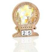 Holiday Living 1-Pack Multicolour Reindeer Calendar with Yellow LED Light
