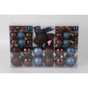 Holiday Living 100-Pack Blue, Brown and Purple Plastic Ornament Set