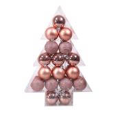 Holiday Living 34-Pack Pink Plastic Ornament Set