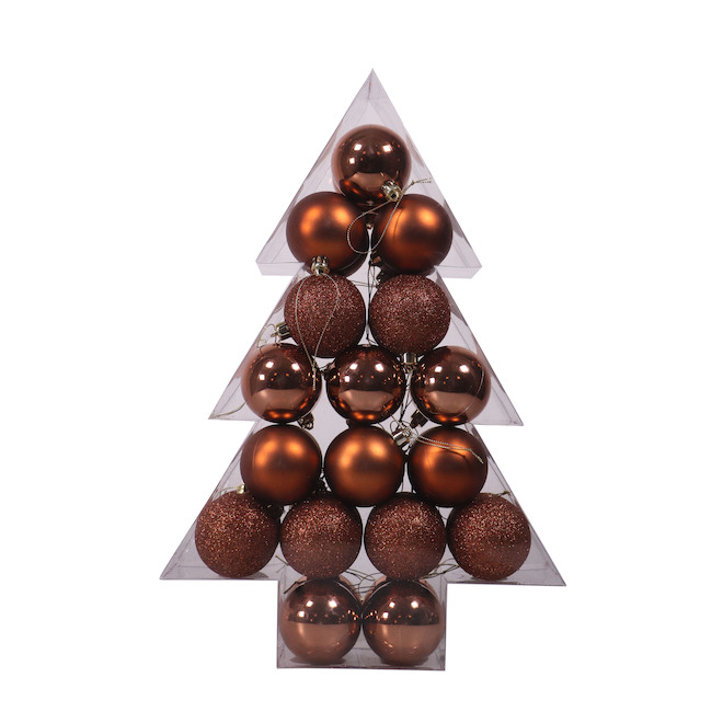 Holiday Living 34-Pack Bronze Plastic Ornament Set