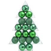 Holiday Living Ornaments Set Green Clear - 34/PK