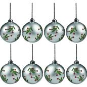 Holiday Living Christmas Ornaments Set Silver - 12/pk