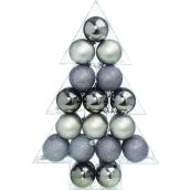 Holiday Living Christmas Ornaments Set Grey- 34/pk