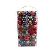 Celebrations by L&CO Set of Assorted Ornaments Red, Copper, Purple and Green - Pack of 110