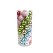 Celebrations by L&CO Set of Christmas Ball Ornaments - Pink and Blue Multi-Colour - Pack of 50