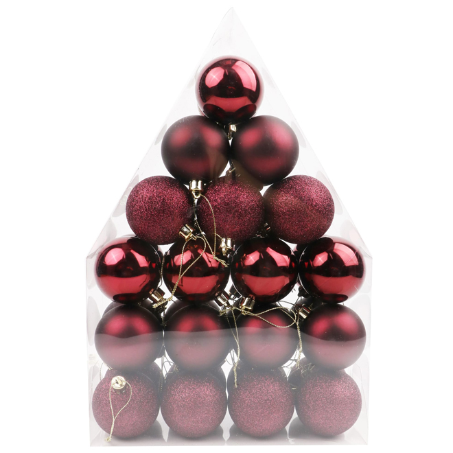 Celebrations by L&CO Set of Purple Christmas Ball Ornaments - Pack of 36