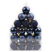 Celebrations by L&CO Set of Navy Blue Christmas Ball Ornaments - Pack of 36