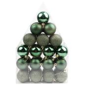 Celebrations by L&CO Set of Dark Green Christmas Ball Ornaments - Pack of 36