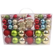 Celebrations by L&CO Set of Multi-Coloured Christmas Ball Ornaments with Gingerbread Men - Pack of 100