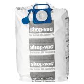 Sacs filtres Shop-Vac avec filtration HEPA, tissu, 12 à 20 gal, paquet de 2