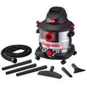 Aspirateur sec et humide, 6 HP, réservoir en inox, 8 gallons
