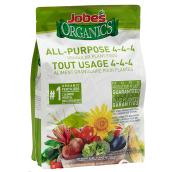 Engrais tout-usage Jobe's, éléments nutritifs de 4-4-4, aliment en granules pour plantes, 8 lb