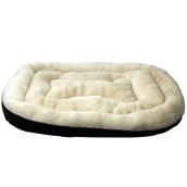 Plush Dog Bed - Extra Large - Brown/Beige