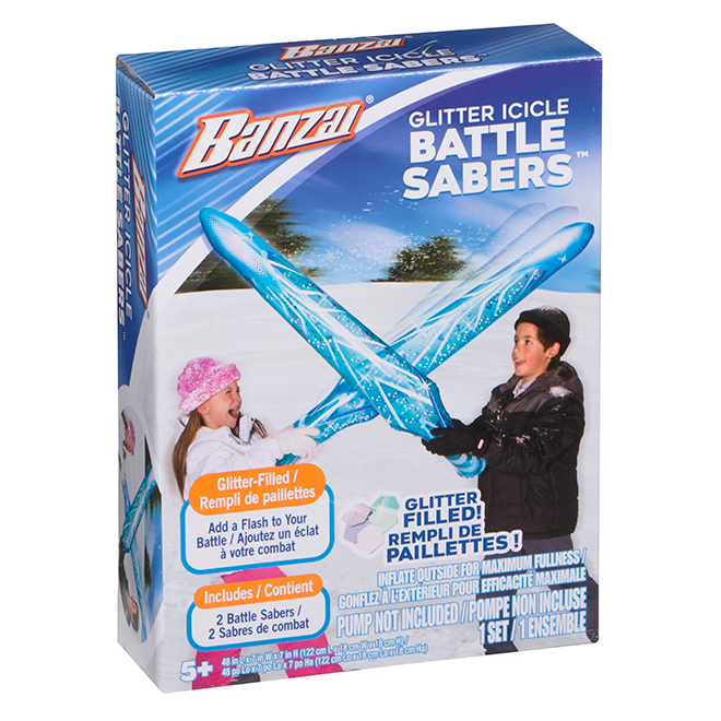 Inflatable Glitter Icicle Battle Sabre - Set of 2 - 48''