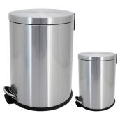 Ensemble de 2 poubelles, 5 L et 20 L
