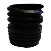 Reln Mole-Pipe Male Adapter - Twist and Seal - Moulded Plastic - Black - 4-in L x 3-in dia