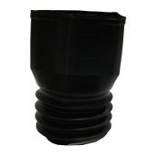 Reln Mole-Pipe Downspout Adapter - Moulded Plastic - Black - Connects to 3-in dia x 4-in dia
