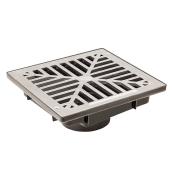 Vortex Catch Basins - RELN - 12-in L x 12-in W - Square Aluminum Grate - Moulded Plastic