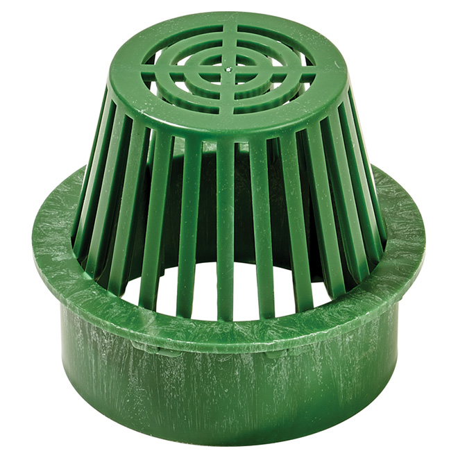 Reln Atrium Grate - Moulded Plastic - Green - Fits 6-in dia Pipes and Catch Basins