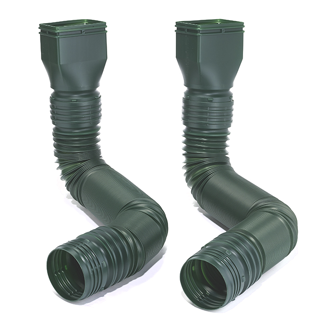 Reln Mole-Pipe Downspout Extension Kit - Green - 4-in dia x 6-ft L