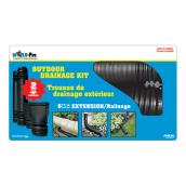 Reln Mole-Pipe Downspout Extension Kit - Black - 4-in dia x 6-ft L