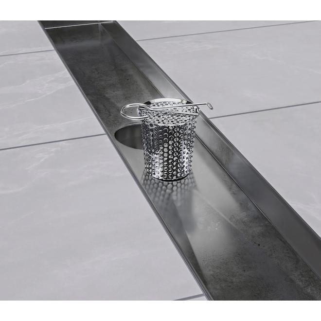 Reln Stainless Steel Linear Shower Drain - 24-in