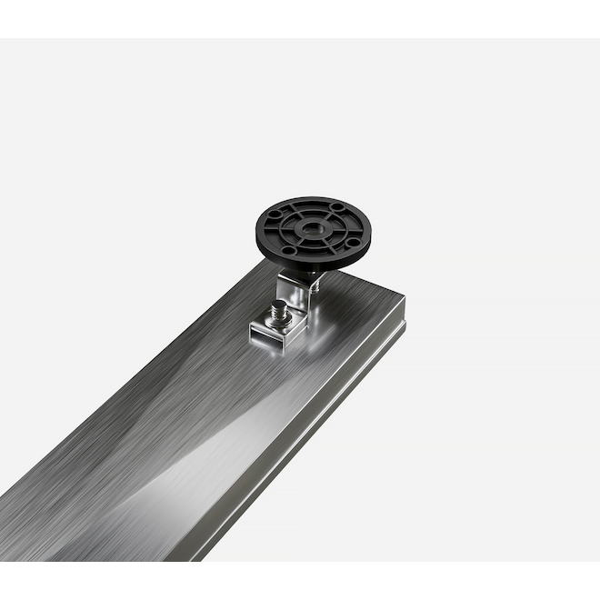 Reln 32-in Matte Black Shower Drain with Square Openings