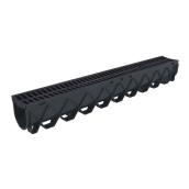 Reln 40-in Black Polypropylene Channel Drain with Grate