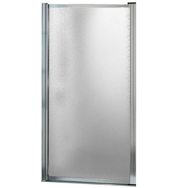 Maax Raindrop Glass Shower Door Framed Chrome 24 3/4in W x 64 1/