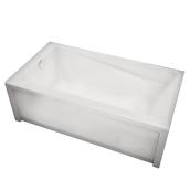 MAAX Newtown Acrylic Bathtub - 60-in x 30-in - Left-Side Drain - White