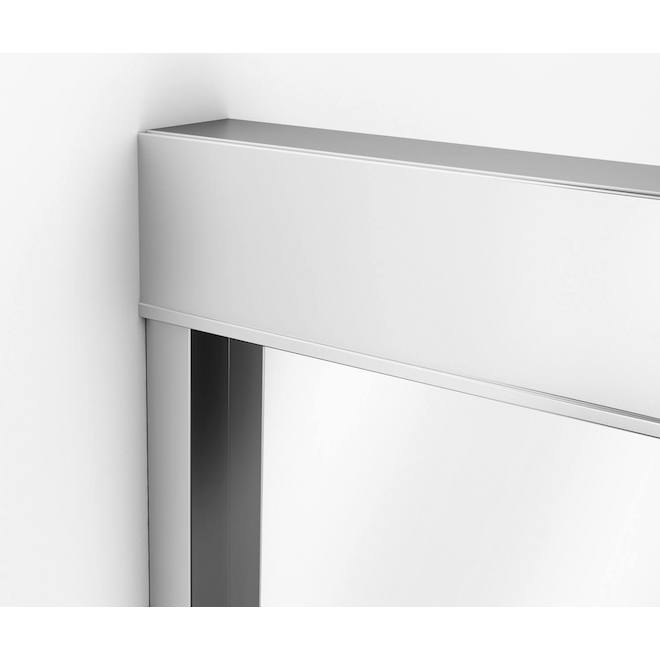 Porte de douche coulissante Olympia Aura MAAX 60 po semi-encadré pour alcôve en verre trempé transparent