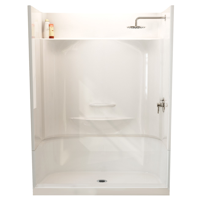 Ensemble de douche en alcôve Maax Essence sans siège, 60 po x 30 po x 80 po, fibre de verre, blanc