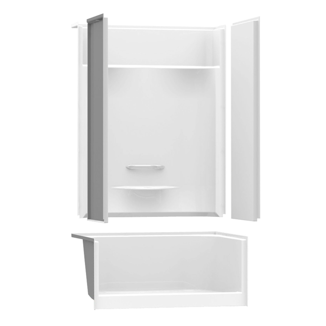 Maax Essence Alcove Shower Kit without Seat - 48-in x 34-in x 80-in - Fibreglass - White