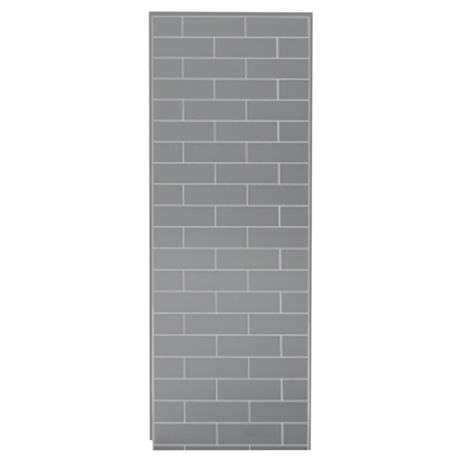 Maax Utile Shower Wall - Back Panel - 48-in x 80-in - Composite - Metro - Ash Grey