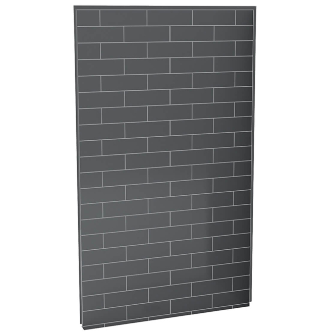 Maax Utile Shower Wall - Back Panel - 48-in x 80-in - Composite - Metro - Thunder Grey