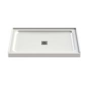 MAAX Olympia 48-in x 32-in Smooth Bottom Acrylic Shower Base Centre Drain White