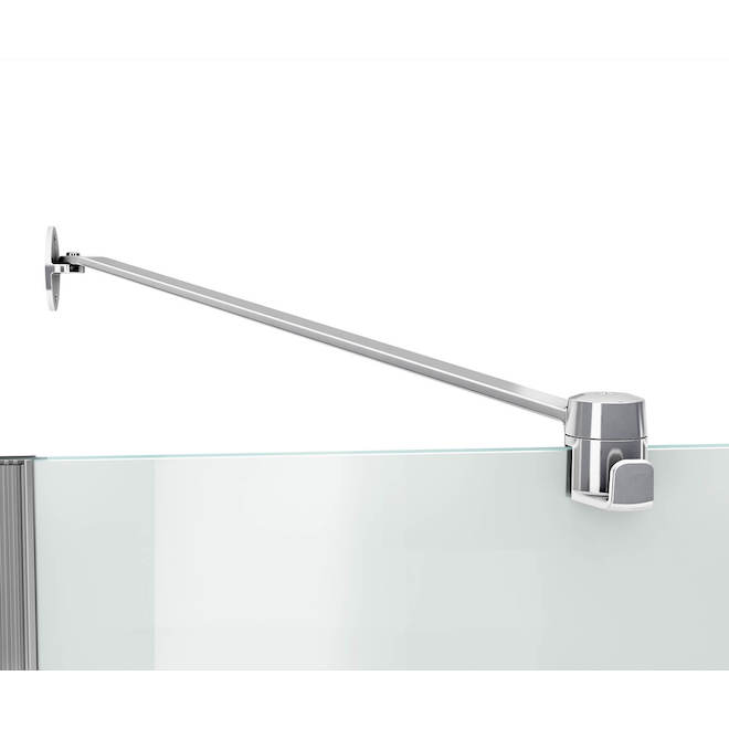 Maax Reveal 71 Shower Return Panel - Polished Chrome Finish - Tempered Clear Glass - Reversible