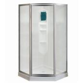 MAAX Atlantic II Shower Kit - Polystyrene - 38-in x 38-in x 77-in - Clear Glass and Chrome