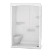 Maax Camelia 60-in x 34-in White Shower Surround with Left Seat