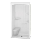 Maax Camelia 34.5-in x 88-in White Alcove Shower with Left Seat